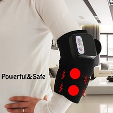 Electric Heated Vibration Knee Joint Brace Therapy Shoulder Massager Pain Relief