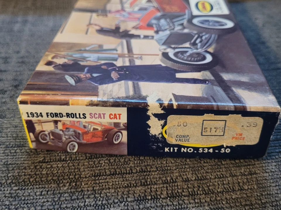 Vintage 1963 Aurora 1/32 The Scat Cat 1934 Ford-Rolls Hot Rod kit - Image 4 of 4