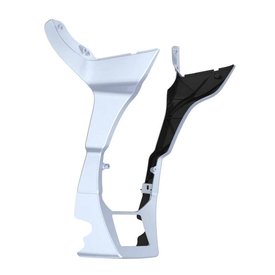 Kit de alerón carenado metálico plateado Advanblack Atlas para Harley Road Glide FLTRX Foto 2 de 4