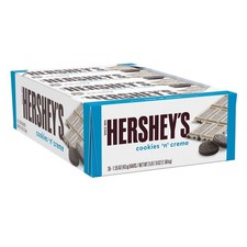 HERSHEY'S Cookies 'n' Creme Candy Bars, 1.55 oz 36 Count