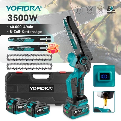 YOFIDRA Für 18V Makita Akku Kettensäge Mini Elektro Motorsäge Handkettensäge 8 Zoll Säge