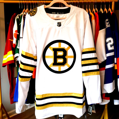 Adidas Primegreen NHL Jersey Boston Bruins Centennial White Away Blank 52 NWT