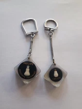 Lot de 2 Porte-clés BOURBON Lampes Ampoules PHILIPS Keychain vintage 60'