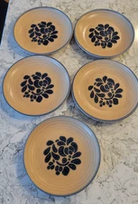 Vintage Pfaltzgraff Folk Art Salad Dessert Coffee Plate Plates 7" Set of 5