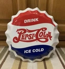 Pepsi Cola Bottle Cap Soda Bottle Vintage Style Wall Decor Signs Gas Oil Drink