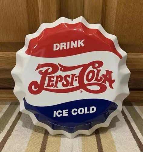 Pepsi Cola Bottle Cap Soda Bottle Vintage Style Wall Decor Signs Gas Oil Drink