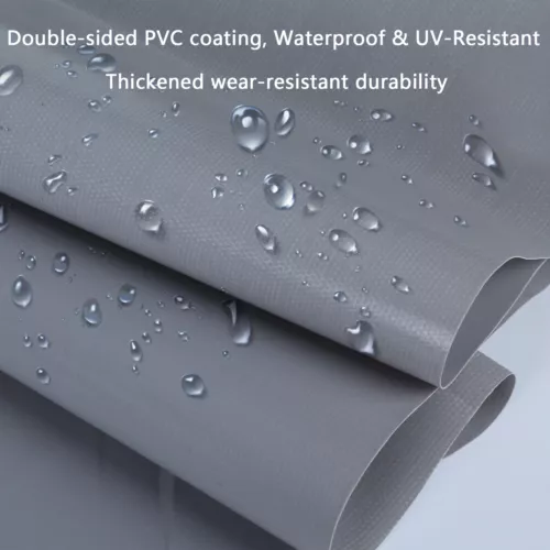 PVC Transparente Wasserdichter Planenvorhang Abdeckplane Schutzplane Markise Hof - Bild 10 von 25