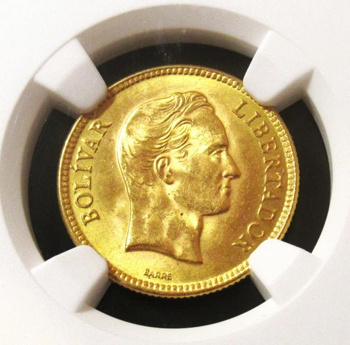 Venezuela 1930 Gold 10 Bolivares Y-31 NGC MS-64