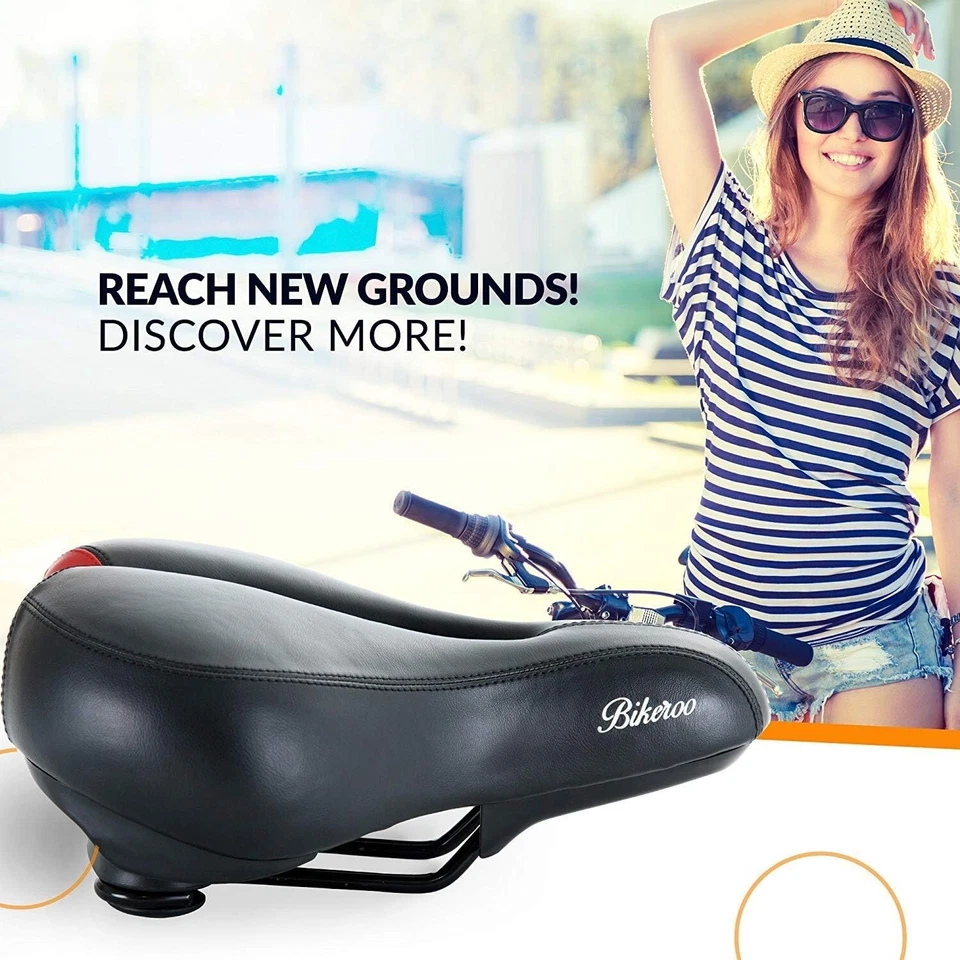 New Bicycle Saddle Bike Seat Comfort Wide Soft Sporty Memory Foam Fast Shipping - Image 2 of 4