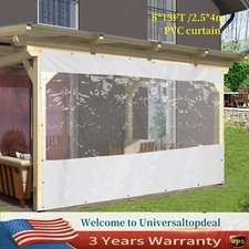 Commercial Grade Waterproof Vinyl Clear Awning Canopy Roll Up Patio Enclosure