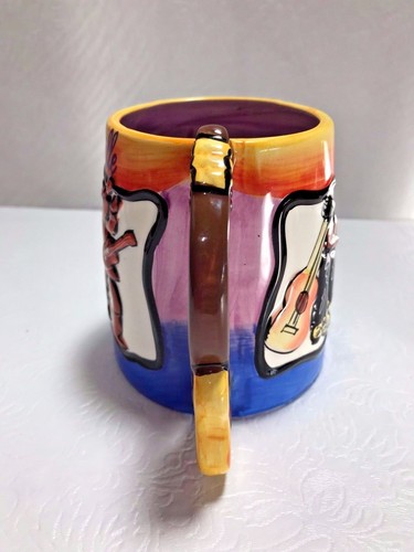 Taza de té café música country mango de guitarra Nashville Tennessee texturizada - Imagen 6 de 6