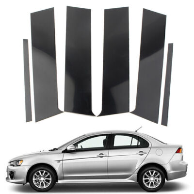 6PC Für Mitsubishi Lancer Sedan 2008-2017 Säulenpfosten Set Türverkleidung Black