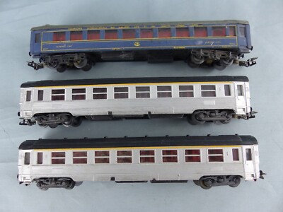 Lot 5 Wagons Voyageurs échelle HO – Marque Trobby – Occasion, Pour Train Miniature