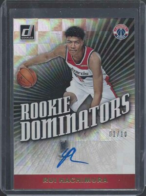 RUI HACHIMURA 2019-20 DONRUSS ROOKIE DOMINATORS BLACK AUTO RC #D 1
