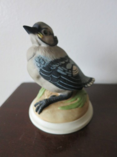 BOEHM VOGEL FIGUR BABY BLUE JAY # 436 SIGNIERT TOP (C419) - Bild 6 von 8