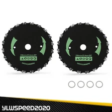 2X 9" Chainsaw Brush Blade 20 Tooth Cutter Trimmer Head Weed Mower Saw Blade