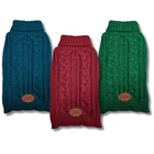HugglePets Legacy Dog Cable Knit Jumper - Cosy Winter Fleece Sweater Puppy Coat