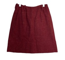 VTG 60s Wool A-Line Skirt 24 " Waist Handmade Knee Length Belt Loops Part Lined