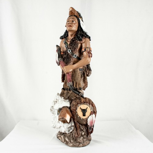 Native American Lakota Tribe Chief Getting War Vintage Figurine Statue Sculpture - Picture 10 of 12