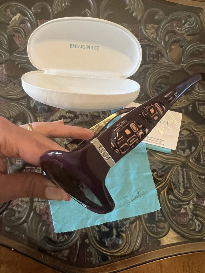 Gafas de sol moradas de lujo Emilio Puccini para mujer EP614S Foto 4 de 4