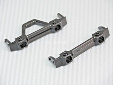 For Axial SCX10-2 UpGraded METAL BUMPER BRACKET MOUNTS Front  Rear Set