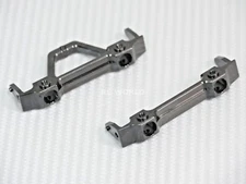 For Axial SCX10-2 UpGraded METAL BUMPER BRACKET MOUNTS Front + Rear Set