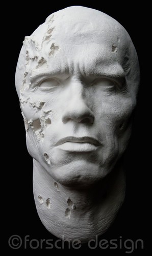 Arnold Schwarzenegger Terminator Life Mask T2 Stage 4 Battle Damage Endoskull    - Picture 3 of 9