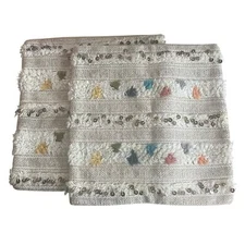 Pottery Barn 18x18 Wool Pillow Covers Set 2 India Bohemian Moroccan Metal Discs