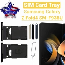 Single SIM Card Tray Holder Slot with Pin For Samsung Galaxy Z Fold4 5G SM-F936U