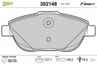 Valeo 302148 Bremsbelagsatz, Scheibenbremse FüR CitroËN DS Opel Peugeot