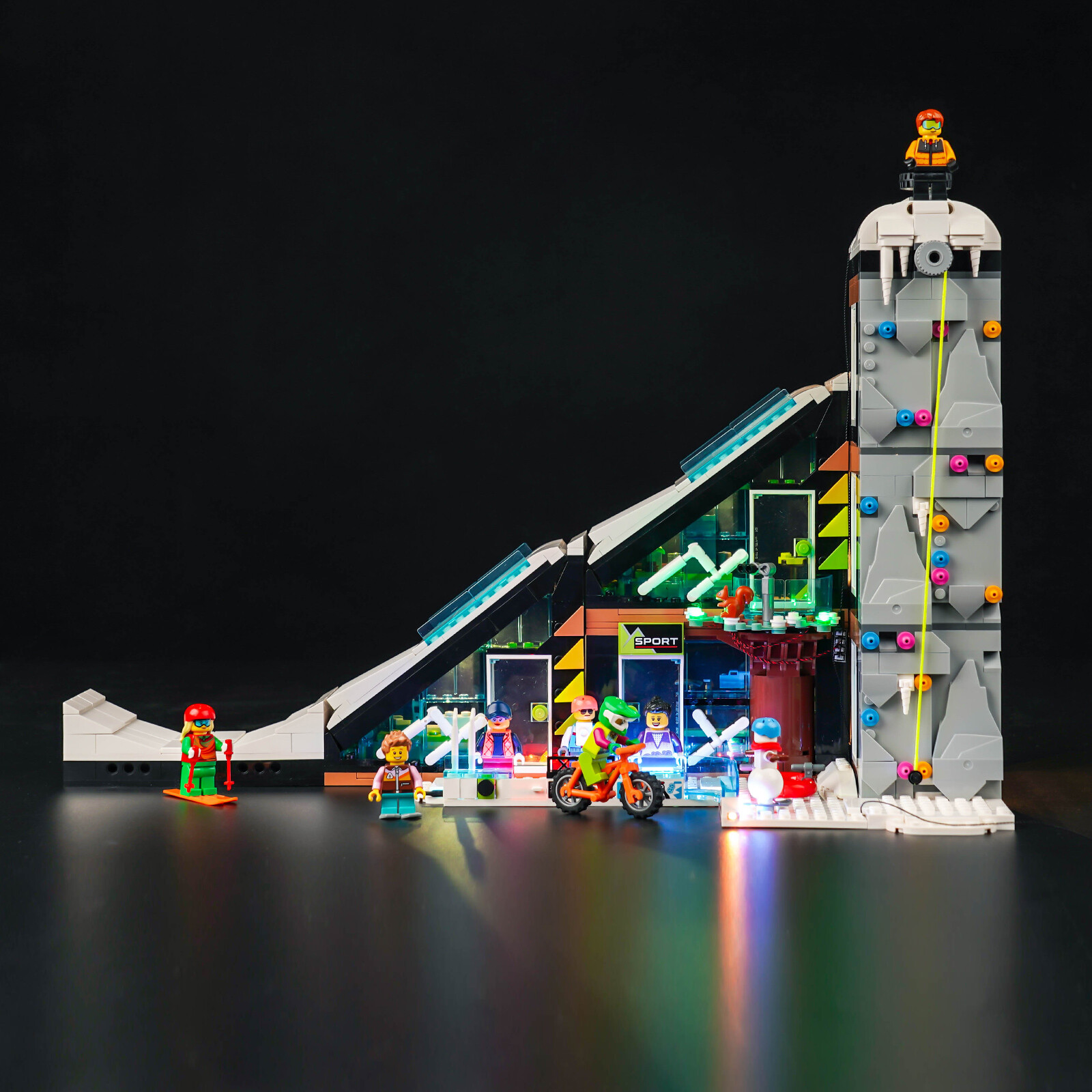 Kit de luces LED Hilighting para LEGO centro de esquí y escalada 60366 decoración creativa