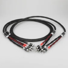 Pair 8 Cores 9AWG Pure Solid Silver Single -wire Loudspeaker Hifi Speaker Cable