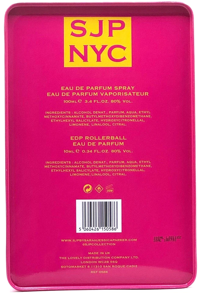 SARAH JESSICA PARKER SJP NYC 2 PIEZAS SET DE REGALO MUJER EDP SPRAY 3,4 OZ, EDP 0,34 OZ Foto 4 de 4