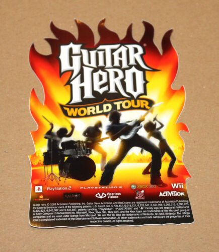 2008 Guitar Hero World Tour Promo Sticker / Autocollant  - Photo 1/2