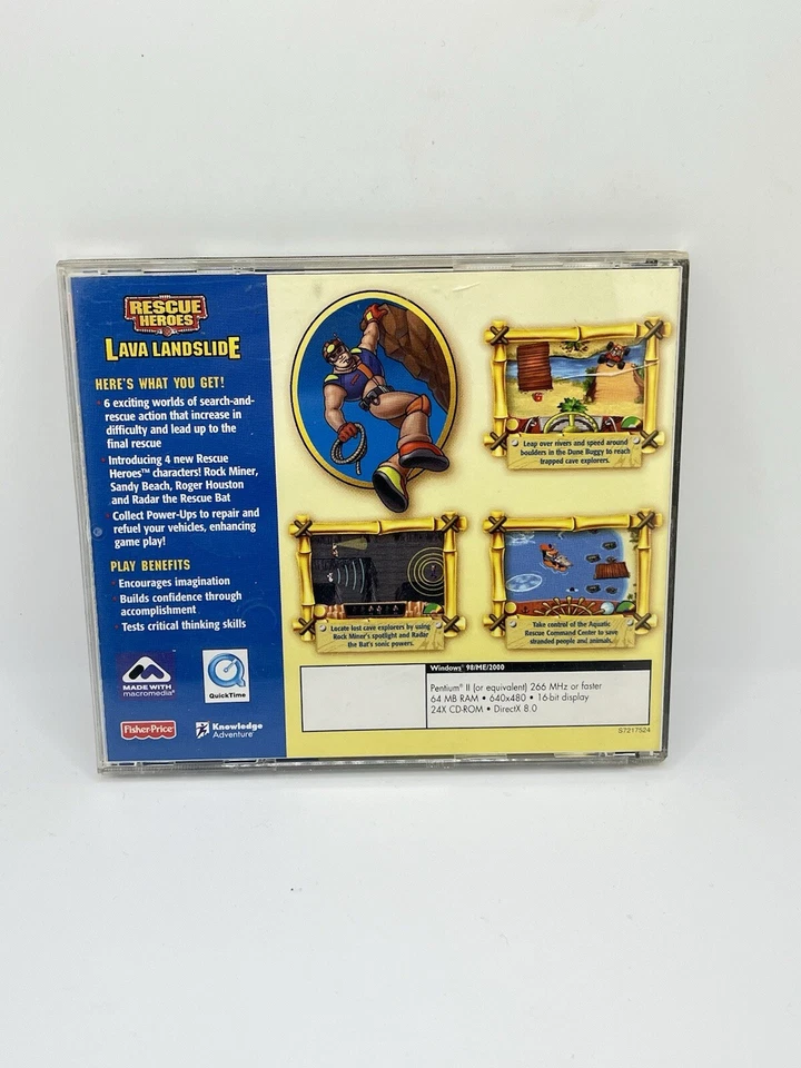 Fisher Price RESCUE HEROES LAVA LANDSLIDE CD-ROM COMPUTER GAME AGES 4-7 E - Image 2 of 4