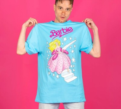 barbie t shirt dress Cakeworthy BARBIE superstar Barbie TEE DRESS SZ L NWT