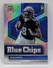 KYLE PITTS 2021 Panini Mosaic Blue Chips SILVER HOLO PRIZM Insert RC #10 Falcons