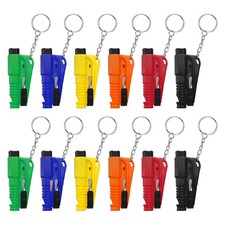 PIFOOG 12 Pcs Car Window Breaker Keychain Tool Seatbelt Cutter 3 in 1 12