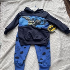 DC Comics Batman toddler Hoodie Sweatshirt and Jogger Pants Outfit 2T NEW