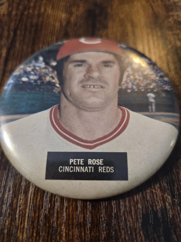Vintage Pete Rose Cincinnati Reds Button MLB Baseball Rare  - Image 4 of 4