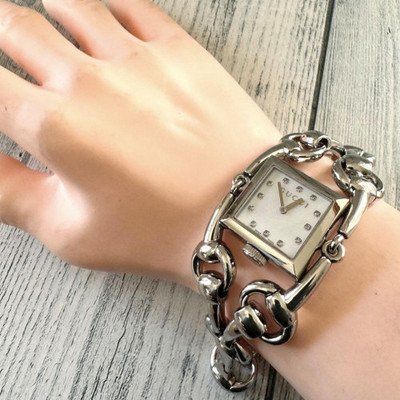 Gucci Watch 116.3 Signoria Diamond Silver SS Quartz used | eBay