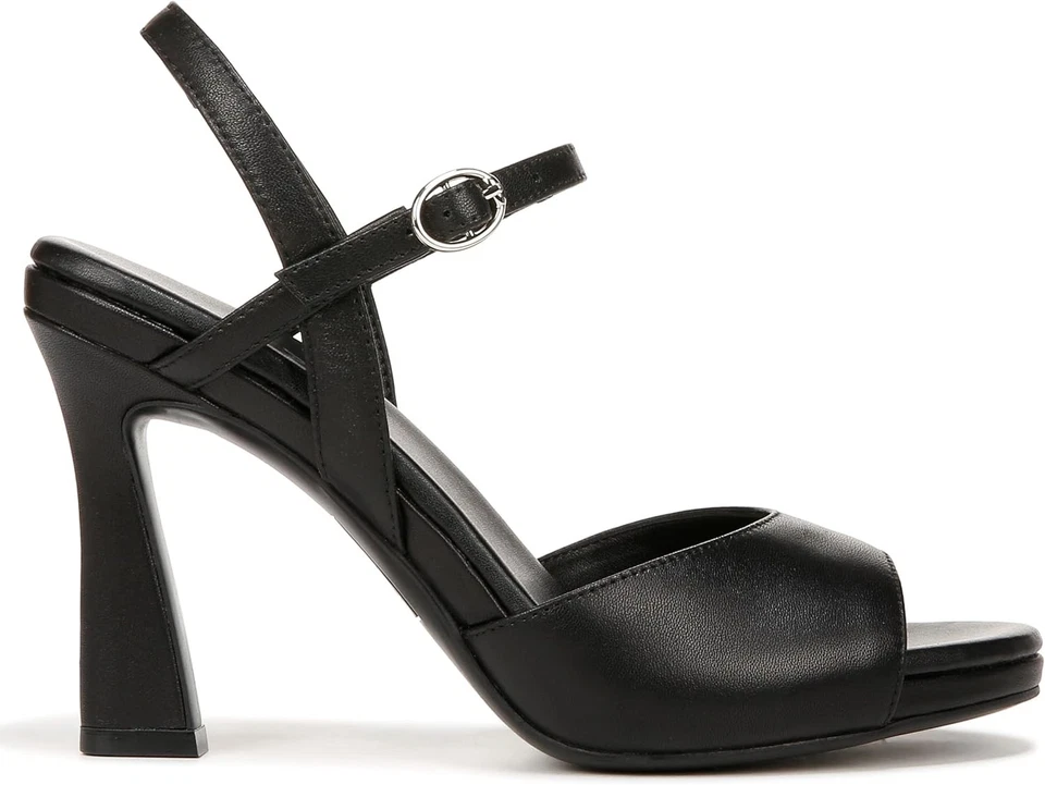 Sandalia de vestir Naturalizer para mujer Lala tacón alto cuero negro 7,5 M Foto 2 de 4