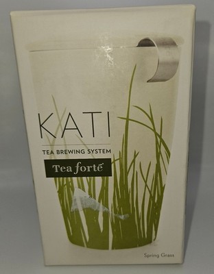 Tea Forte KATI Tea Brewing System Spring Grass Ceramic Tumbler Cup Infuser NIB