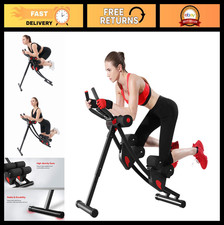 Height Adjustable Ab Machine - Foldable Home Gym Workout Equipment for Core Fitn