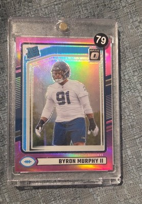 2024 Panini Donruss - Rated Rookie Byron Murphy II #321 Optic Preview Pink Prizm