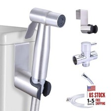 Handheld Bidet Sprayer for Toilet, Stainless Steel Adjustable Pressure Silvery