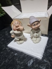 Disney Sneezy and Dopey Salt and Pepper Shakers Lennox Collectible. NEW.