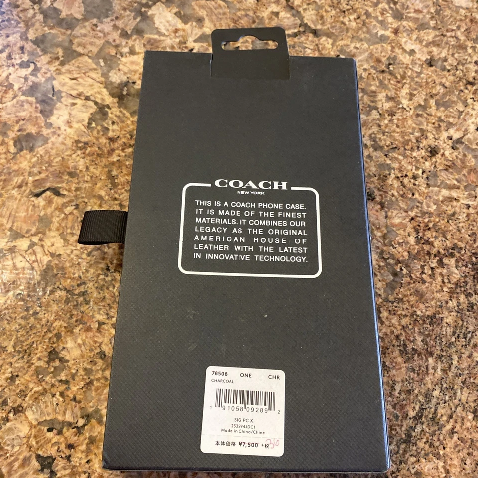 COACH Phone Case Black with Logo New, Open Box For XS/S iPhones - Image 3 of 4
