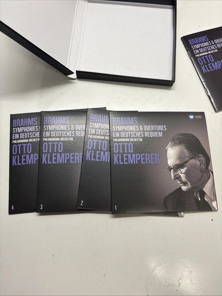 KLEMPERER Brahms Symphonies & Overtures Ein Deutsches Requiem 4-CD Schwarzkopf Foto 3 de 4