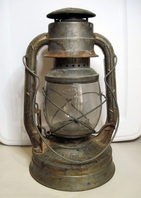 Vintage DIETZ N0. 2 D-LITE Laterne mit Glas LOC-NOB Globus & Griff